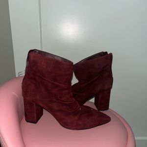 Maroon Booties 7W Nordstrom Rack